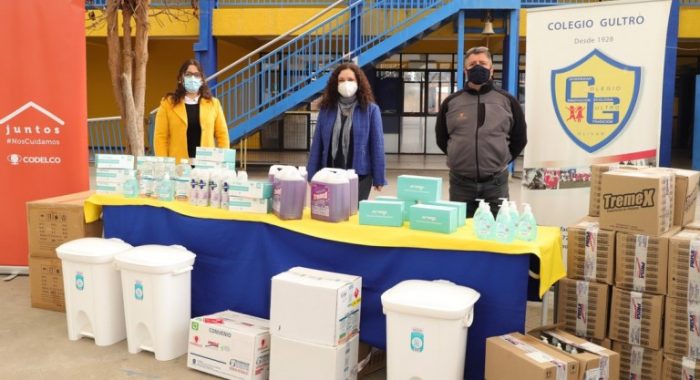 El Teniente apoya con insumos sanitarios a Colegio Gultro de Olivar