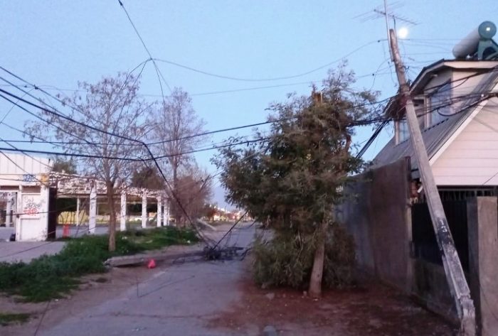 CGE informa sobre interrupción de suministro en sector René Schneider por postes derribados por camión