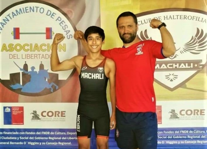 Machalino alcanza record nacional de halterofilia en Copa Machalí