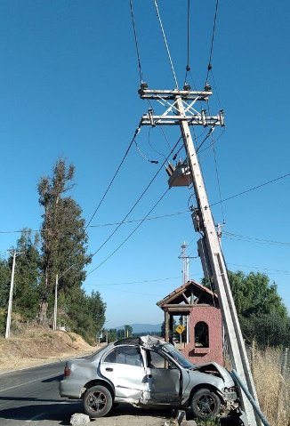 O’Higgins: casi 170 mil clientes sufrieron interrupciones de suministro eléctrico por postes chocados en 2021