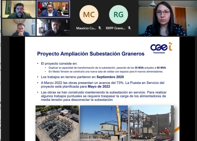 Autoridades comunales conocen alcances y beneficios de ampliación de subestación eléctrica Graneros
