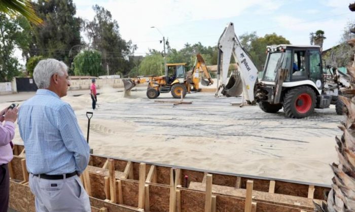 Avanza construcción de canchas del Sudamericano de Voleibol Playa que es financiado por el Gobierno Regional