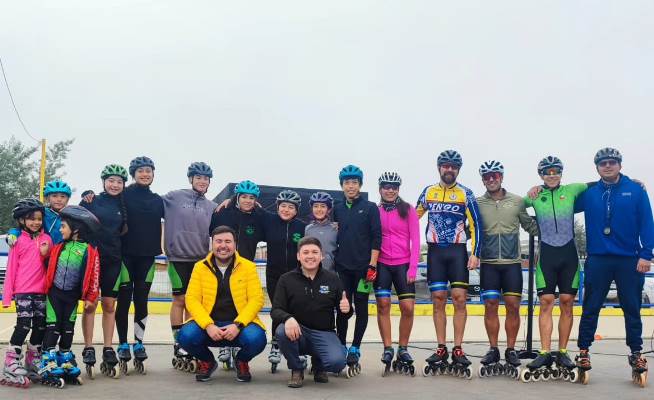 Campeones nacionales de patín carrera de Rengo reciben recursos de parte del Gobierno Regional