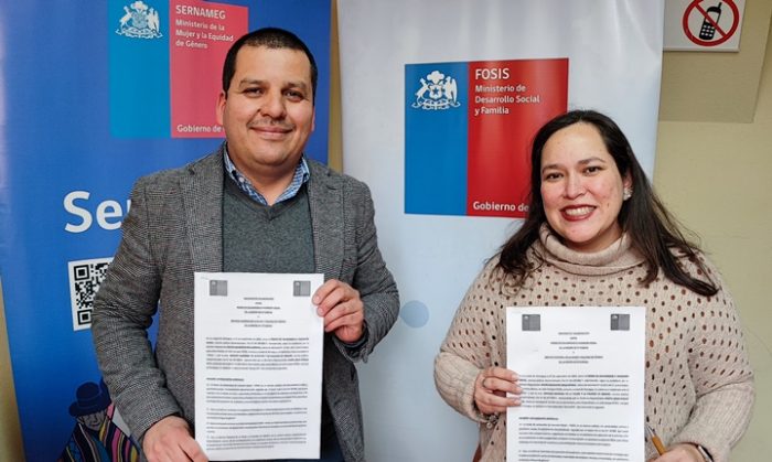 FOSIS y SERNAMEG firman convenio para mejorar calidad de vida de mujeres en situación de vulnerabilidad