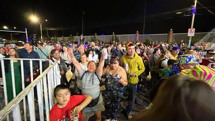 Miles de familias recibieron el 2024 en gran Fiesta de Año Nuevo en Rancagua