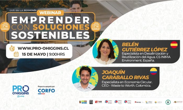 Pro O’Higgins invita a conectarse en el webinar “Emprender con soluciones sostenibles”