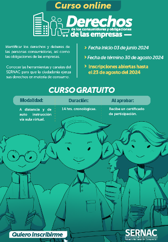 El SERNAC invita a consumidores y empresas de bienes y servicios a su curso gratuito online