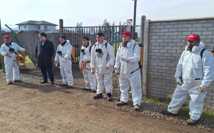 Municipalidad de Rancagua inicia sanitizaciones en viviendas de familias afectadas por inundaciones