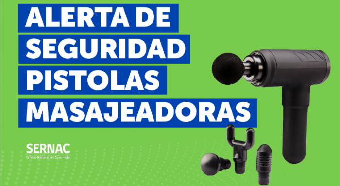SERNAC emite alerta para pistolas de masajes por riesgo de seguridad