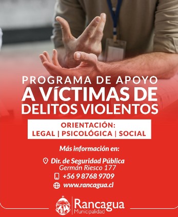 Rancagua: implementan programa de apoyo a personas víctimas de delitos violentos