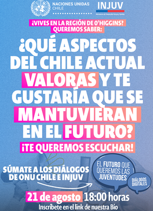 Juventudes de la Región podrán alzar su voz en los diálogos digitales de ONU Chile e INJUV
