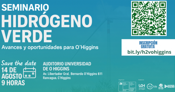 Primer seminario sobre hidrógeno verde se realizará en la Universidad de O’Higgins