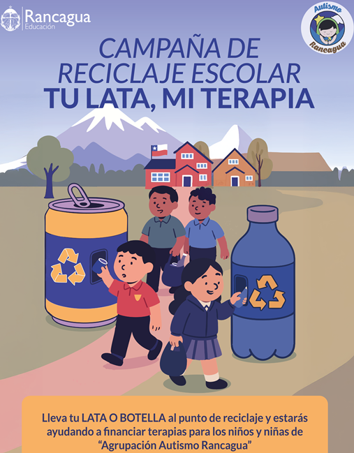 CORMUN lanza junto a la Agrupación Autismo Rancagua la campaña de reciclaje escolar “Tu lata, mi terapia” 