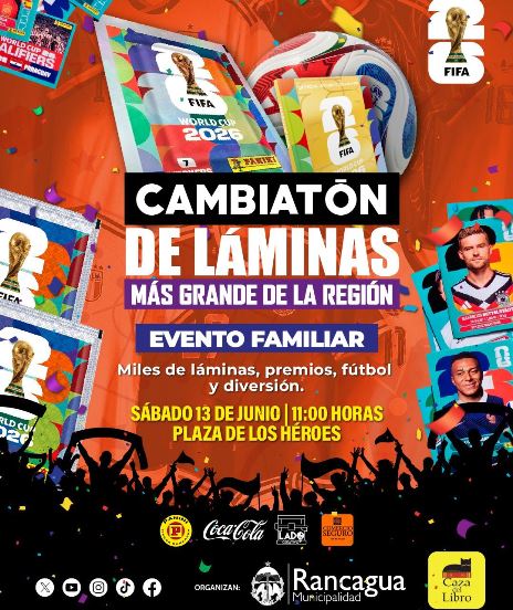 Rancagua vivirá la mayor fiesta mundialera de la región con masiva cambiatón de láminas y actividades para toda la familia