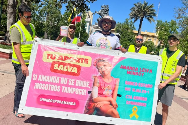 En ruta hacia La Moneda: padre de Amanda llegó a Rancagua para visibilizar campaña que busca salvar la vida de su hija