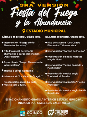 Fiesta del fuego y la abundancia se traslada al Estadio Municipal