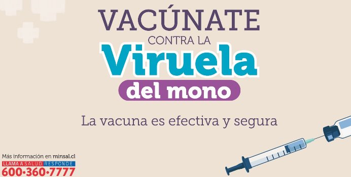 Nuevo punto de vacunación contra viruela del mono en O´Higgins