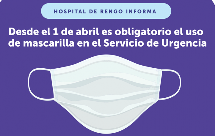 Retoman uso obligatorio de mascarillas en Hospital de Rengo