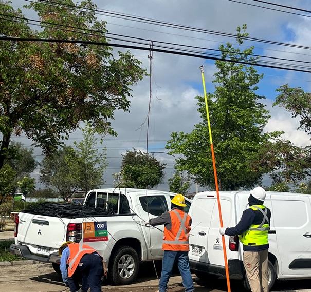 CGE retira más de 1.500 metros de cable de conexiones irregulares en sector poniente de Rancagua